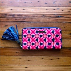 Stella & Dot Tassel Zip Around Wallet Red Wallet